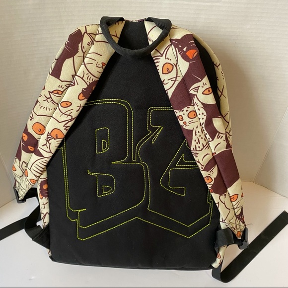 Cat pattern School College Kitty Backpack - O/S - Picture 6 of 16